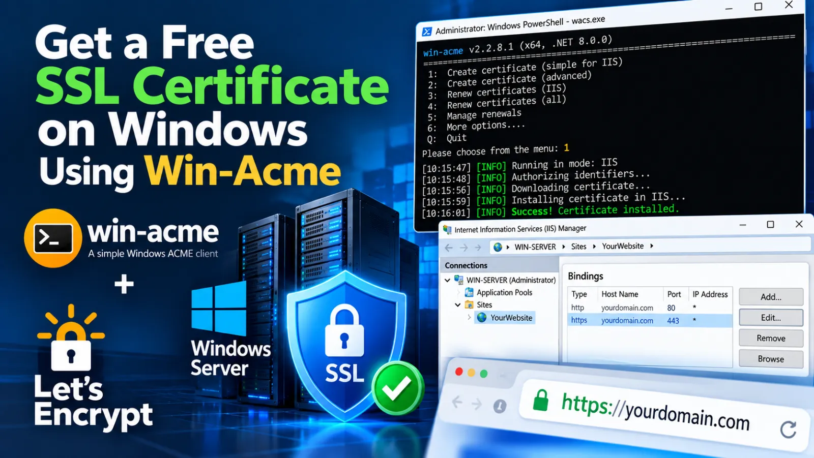 Get a Free SSL Certificate on Windows Using Win-Acme